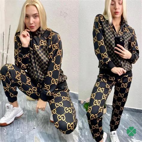 gucci tracksuit white|gucci women tracksuit.